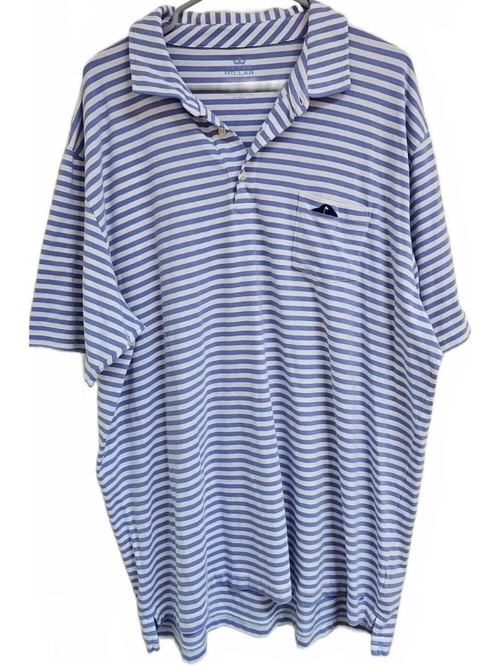 Peter Millar Seaside Wash Stripe Pocket Polo Men's size XXL